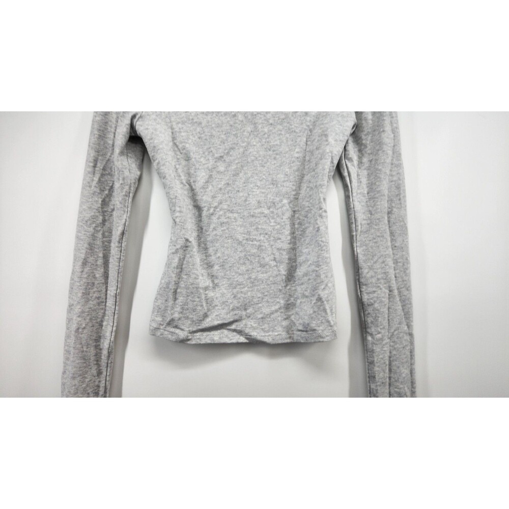 SKIMS XS Light Heather Grey Cotton Jersey Long Sleeve T Shirt NWOT - Picture 4 of 7